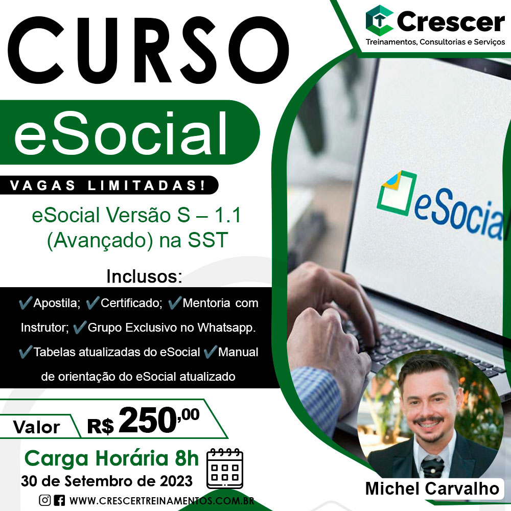 eSocial Versão S – 1.1 (Avançado) na SST