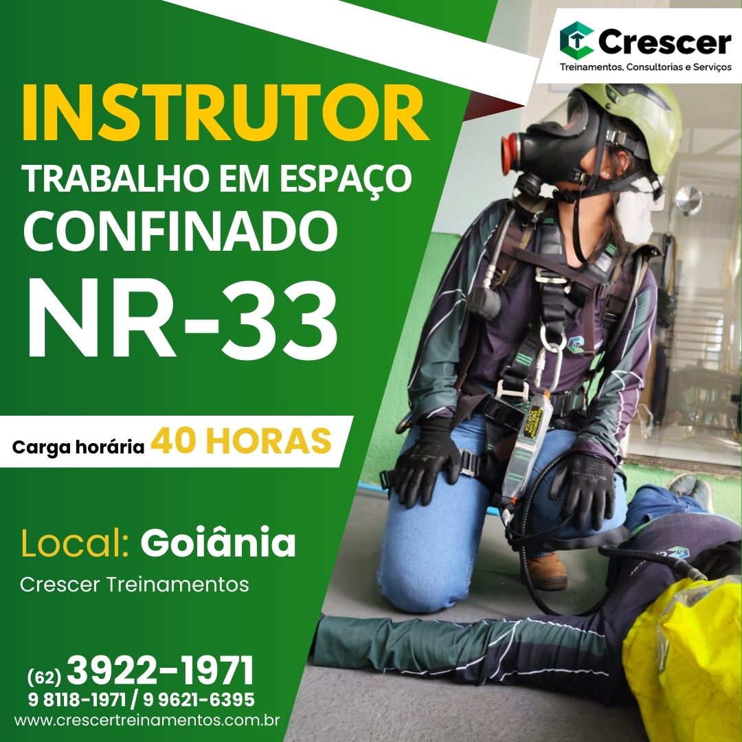 Curso Instrutor para trabalho em espaço confinado NR33