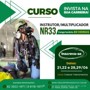 Curso Instrutor/Multiplicador para trabalho em espaço confinado NR33