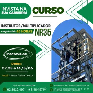 Curso Instrutor/Multiplicador para trabalho em altura NR35